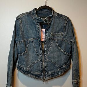 Wild Fable Blue Jean Jacket Cropped Casual